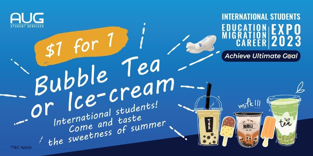 [AUG Perth] $1 for 1 Bubble Tea or Ice-Cream