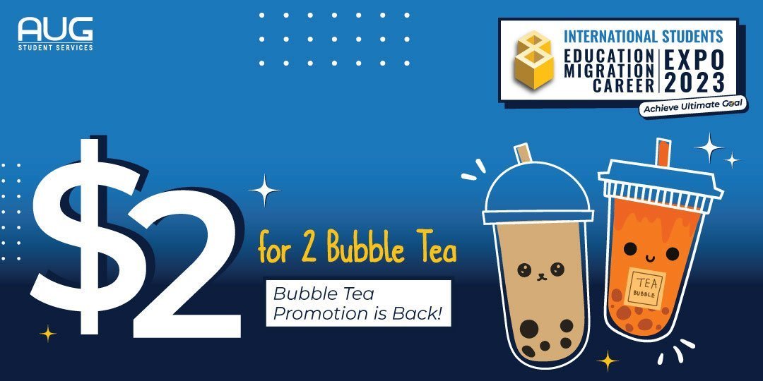 [AUG Perth] A$2 for 2 Bubble Tea