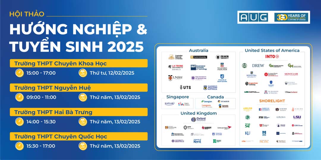 [AUG Đà Nẵng] Hội Thảo Hướng Nghiệp Và Tuyển Sinh 2025