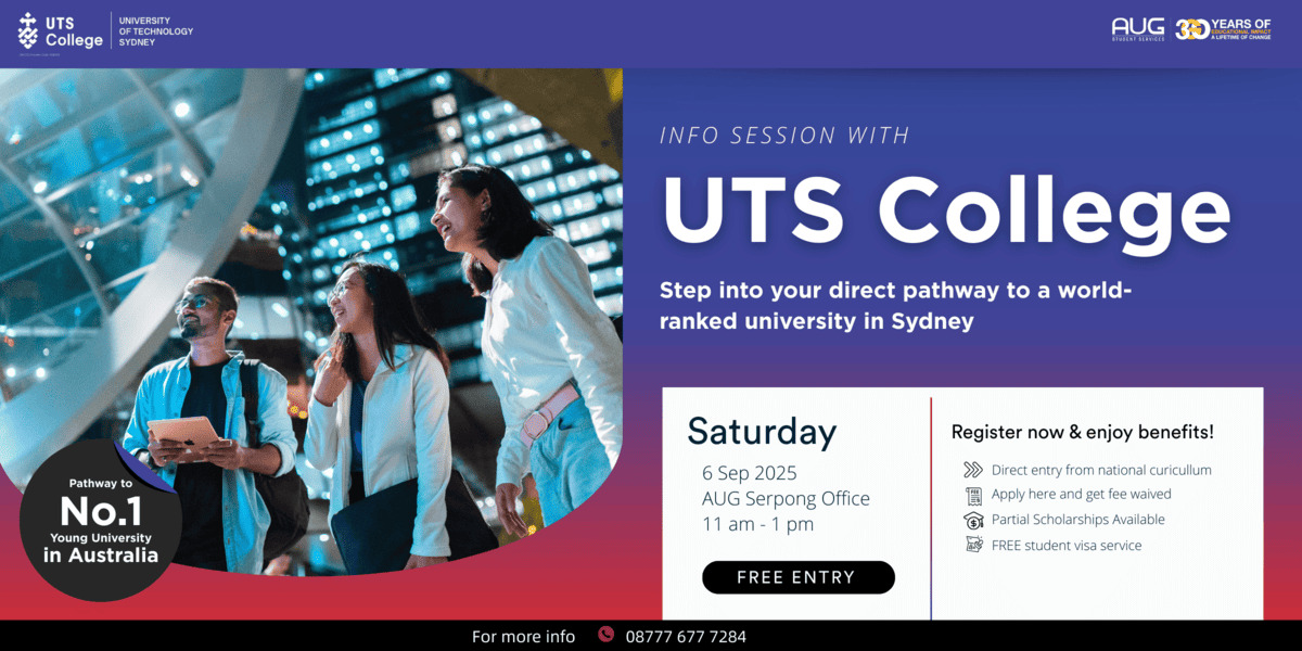 UTS College Info Session at AUG Serpong – 6 Sep 2025