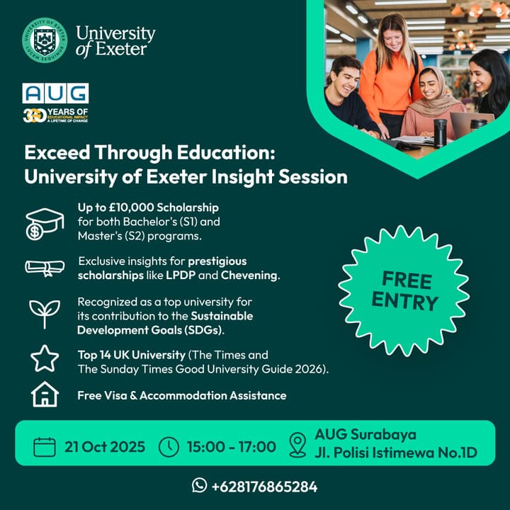 University of Exeter Insight Session – AUG Surabaya, 21 Oct 2025