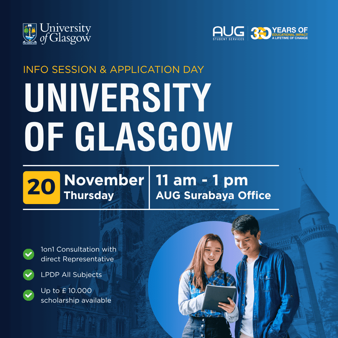 University of Glasgow Info Session – AUG Surabaya, 20 Nov 2025