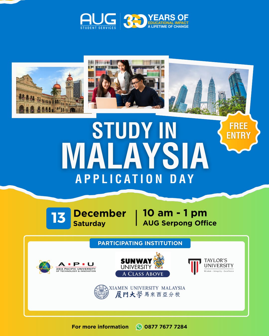 Study in Malaysia Application Day - AUG Serpong, 13 Dec 2025