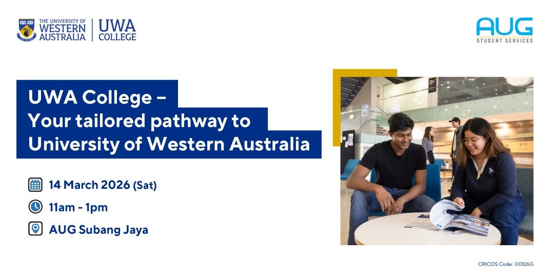 [AUG Subang Jaya] UWA College – Your tailored pathway