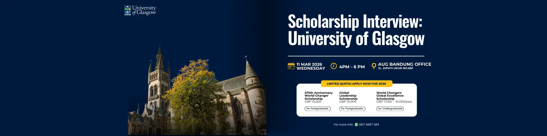 Scholarship Interview: University of Glasgow Bandung