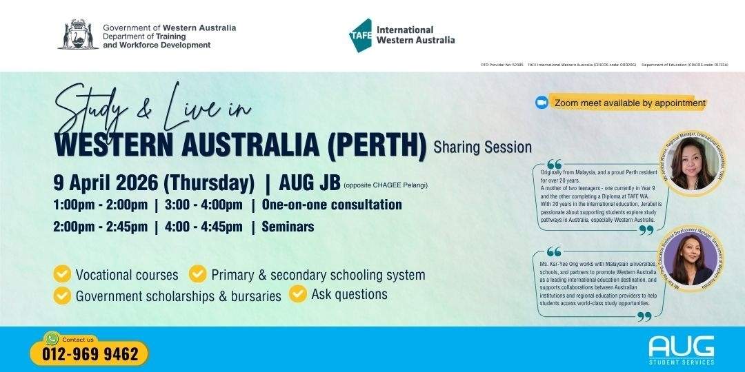 Study and Live in Western Australia (Perth) Sharing Session by TAFE International Western Australia (TIWA)