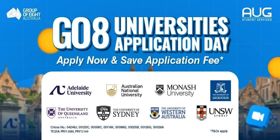 [AUG Australia] Group of Eight (Go8) Universities Application Day