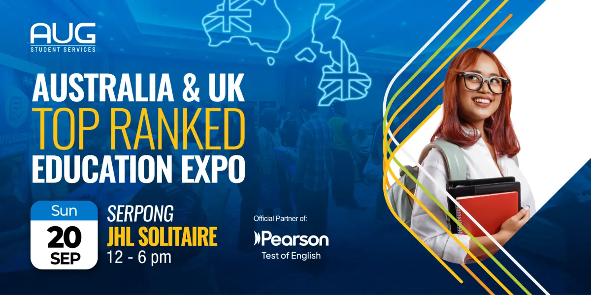 Australia & UK Top Ranked Education Expo Banner - Serpong