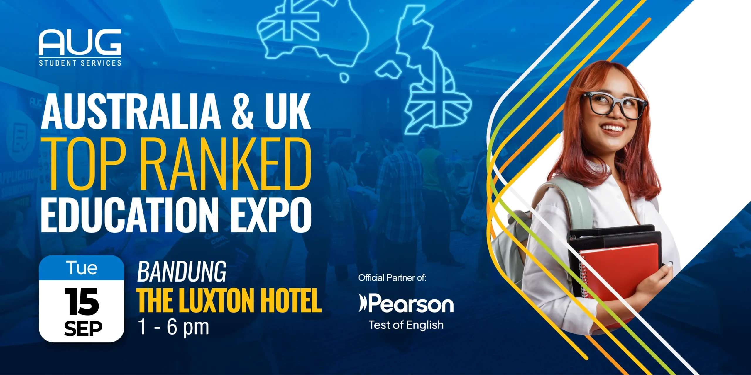 Australia & UK Top Ranked Education Expo Banner - Bandung