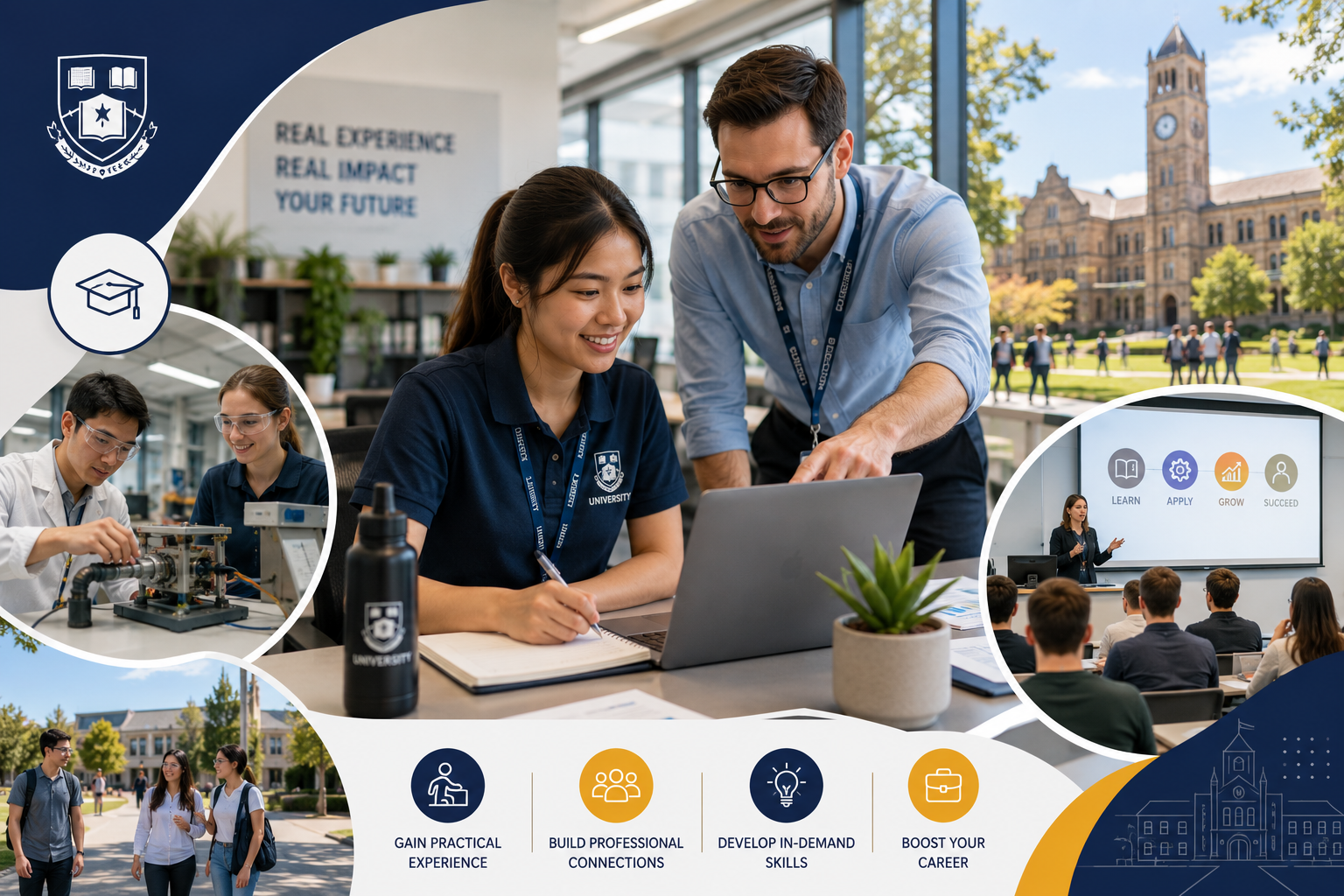 University students gaining practical experience through Work-Integrated Learning