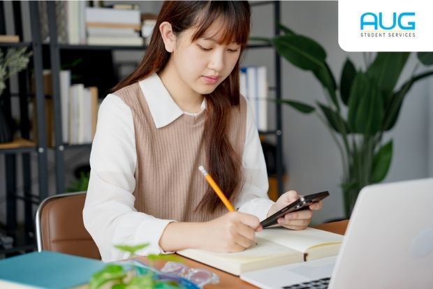Student preparing a CAS letter for a UK Student Visa application