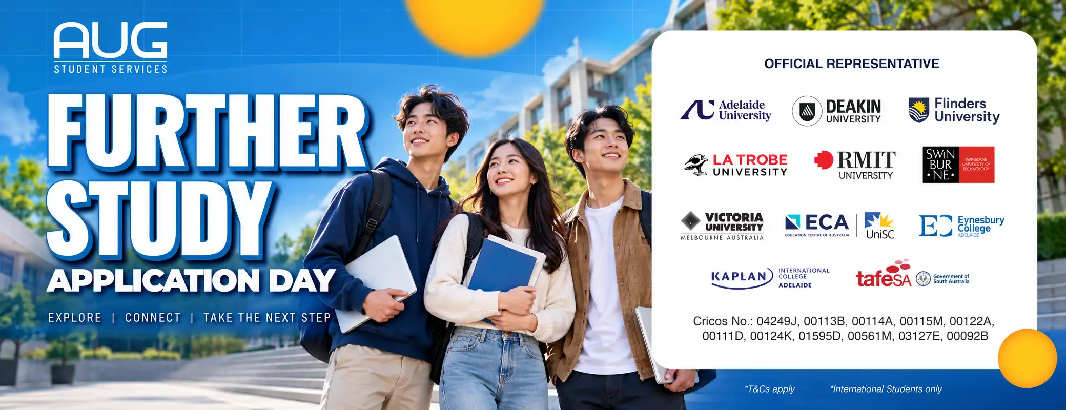 [AUG Australia] Further Study Application Day - Banner