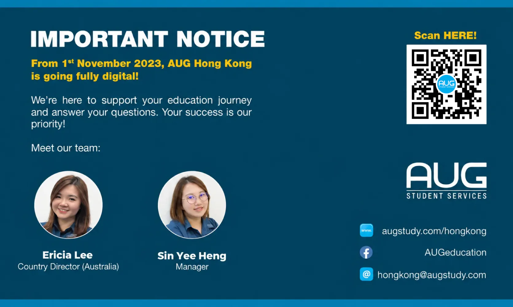 [AUG Hong Kong] Closure Notice - EN